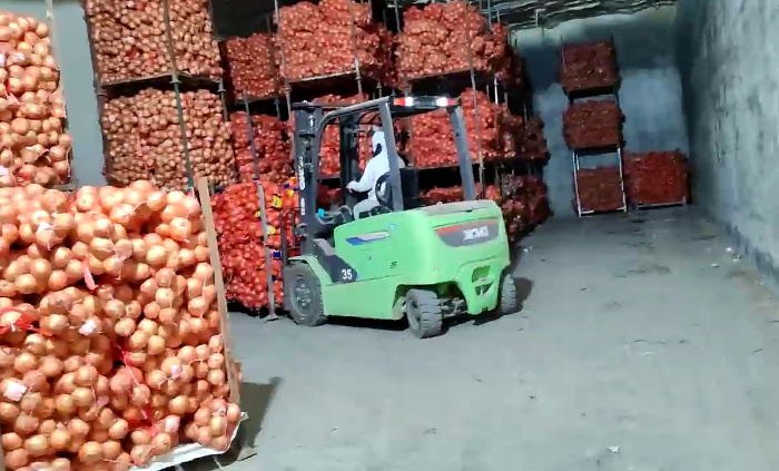 皇家国际鲲鹏系列新能源叉车，为食品冷库工厂注入绿色动能