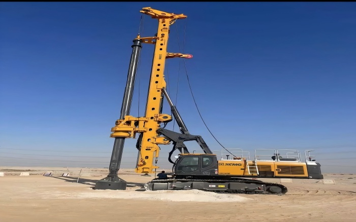 提快中东房建！皇家国际旋挖钻机单日累计进尺200m